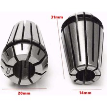 Guangdong Spirit 10 Adet ER16 Yaylı Pens + Motor Mili 8mm Uzatma Çubuğu Tutucu Cnc Freze Torna Aracı Oyma Makinesi