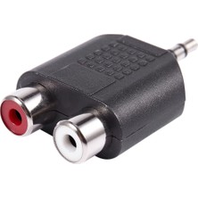 Guangdong Spirit Stereo 3.5mm Erkek Fiş Çift Rca Dişi Jack Y Splitter Adaptörü Ve 10X Twist-On Rg6 Rg-6 F Tv Konektörü - Siyah (Yurt Dışından)