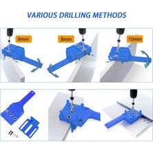 Guangdong Spirit 41 Adet Ağaç Işleme Dübel Jig Takımı, 6/8/10 mm Ahşap Dübel Delme Kılavuzu, Ahşap Delme Kavela Delik Testere Aletleri(Yurt Dışından)