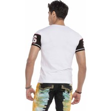 Cipo & Baxx CT631 Cbaxx Basic Beyaz Erkek T-Shirt
