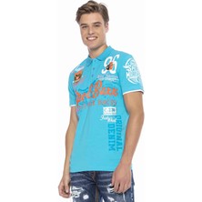 Cipo & Baxx CT604 Armalı Slim Turkuaz Erkek Polo T-Shirt