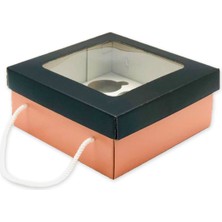 Feza Kutu Pencere Kapaklı 6'lı Cupcake Kutusu (10 Adet)