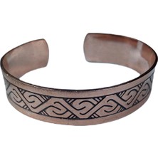 Zeynep Büyükbay Desenli Bakır Bileklik (Ayarlanabilir) Model 1