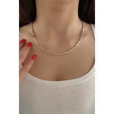 Fiyonk Kuyumculuk 14 Ayar Altın   Dorika Top Detaylı Küp Kolye