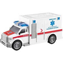 Adeland 2013000406000 Nıtro Speed 1:20 Polis Ambulans, Beyaz, Çok Renkli  Pedallı A