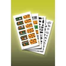 Artikel 4'lü Tırnak Dövmesi Seti, Tırnak Sticker Seti, Nail Art, Tattoo