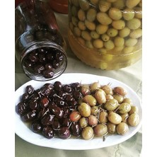 Tiyenli Trilye Tipi Iri Siyah Zeytin X-Large 1 Kg(Kalibre 201-230) Ev Yapımı Doğal Köy Ürünü