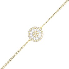 Altın Sepeti Trapez Bagetli Altın Bileklik