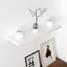 Minar Gizli Tutuculu Duvar Rafı 80 cm - P.beyaz