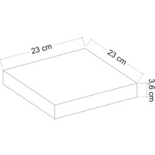 Minar Gizli Tutuculu Duvar Rafı 23 cm - P.beyaz