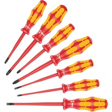 Wera 160iSS/7 VDE İzoleli Düz/Yıldız/Pozidriv Kraftform Plus Tornavida Seti - 05135961001