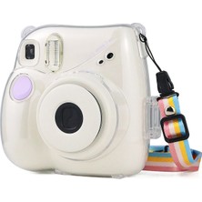 ZSHSKJ Fujıfılm Instax Mini 7+ Için Kayışlı Zshskj Koruyucu Kristal Kılıf (Yurt Dışından)