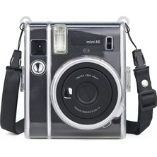 Zshskj Fujifilm Instax Mini 40 Için Kayış ile Koruyucu Kristal Kılıf (Yurt Dışından)