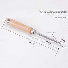 Guangdong Spirit Adet Ağaç Işleme Keski Seti 6/12/19/25MM Ahşap Oyma Keskiler Oyma Diy Marangoz Oyma Aracı(Yurt Dışından)