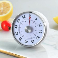 Baosity 3 Inç Yuvarlak Mutfak Mekanik Zamanlayıcı Geri Sayım Sayımı Alarm Yemek Beyaz (Yurt Dışından)