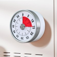 Baosity 3 Inç Yuvarlak Mutfak Mekanik Zamanlayıcı Geri Sayım Sayımı Alarm Yemek Beyaz (Yurt Dışından)