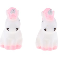 Baosity 2 x Unicorns Minyatür Peri Bahçe Unicorns Peri Bahçe Dollhouse Pink Için (Yurt Dışından)