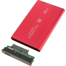 Flameer Usb2.0 Sata Harici 2.5 "ssd HDD Sabit Sürücü Muhafazası Dizüstü Disk Kılıfı - Kırmızı (Yurt Dışından)