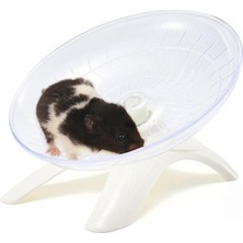 7 "rulo Hamster Spinner Egzersiz Tekerlek Platformu Sıçan Gerbil Küçük Pet Oyuncak Beyaz