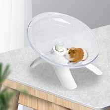 7 "rulo Hamster Spinner Egzersiz Tekerlek Platformu Sıçan Gerbil Küçük Pet Oyuncak Beyaz