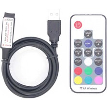 Dora Led Rgb Kontrol Modülü Rf USB Giriş 5-24 Volt LED Şerit Için