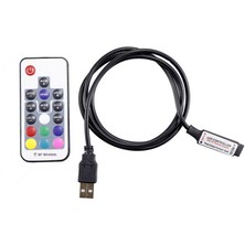 Dora Led Rgb Kontrol Modülü Rf USB Giriş 5-24 Volt LED Şerit Için