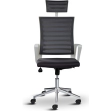 Asbir Rigel Ceo Siyah Fileli Başlıklı Çalışma Koltuğu Ofis Sandalyesi