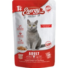 Energy Sığır Etli Islak Kedi Maması 85 gr x 24