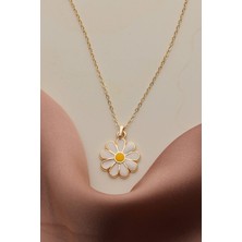 Beaver Dad Altın Kaplama Papatya Modeli Bayan Kolye