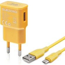 Subzero Şarj Cihazı, 2.0A  5 V Micro USB Renkli Şarj Aleti Ev Tipi Subzero SG11