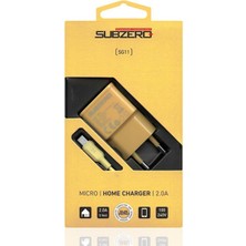 Subzero Şarj Cihazı, 2.0A  5 V Micro USB Renkli Şarj Aleti Ev Tipi Subzero SG11