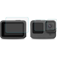 Ayex Hero 9 Temperli Cam Ekran Koruyucu Gopro Hero 9, 10, 11, 12 ile Uyumlu