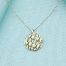 İryum 14 Ayar Altın Yaşam Çiçeği Kolye 4N28321