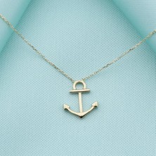 İryum 14K Altın Çapa Kolye 4N31126