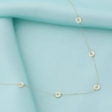 İryum 14K Altın Beş Halka Kolye  4N37036
