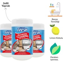 Ultra Fresh Banyo Yüzeyi Temizleme Mendili Kutulu 80 Yaprak 3 Adet