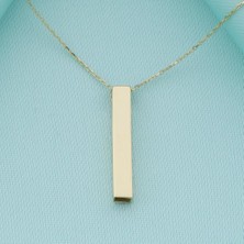 İryum 14K Altın Dikdörtgen Çubuk Kolye 4N28348