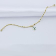 İryum 14K Altın Turkuaz Mineli Bileklik 4B28163