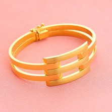 İryum 22K Altın Kaburga Kelepçe Bileklik 2K36002