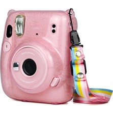 Zshskj Glitter Güç Kristal Kılıf Fujifilm Instax Mini 11 Için Kayışlı (Yurt Dışından)