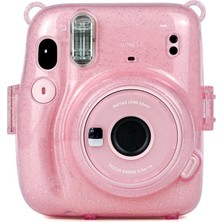 Zshskj Glitter Güç Kristal Kılıf Fujifilm Instax Mini 11 Için Kayışlı (Yurt Dışından)