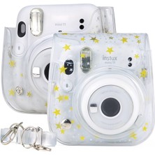 Zshskj Yıldız Kristal Pvc Sert Kılıf Kamera Çantası Fujıfılm Instax Mini 11 Için Omuz Askılı (Yurt Dışından)