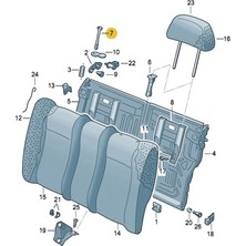 Brc VW Polo Classic Variant 1996-2002 Arka Koltuk Yatırma Mandalı Çubuğu 1H0885683