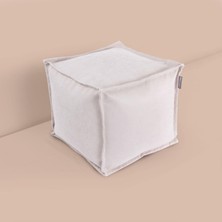Homedius Oxford Spor Dikişli Qube Puf Taş-50 x 50 cm