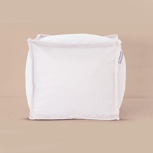 Homedius Oxford Spor Dikişli Qube Puf Taş-50 x 50 cm
