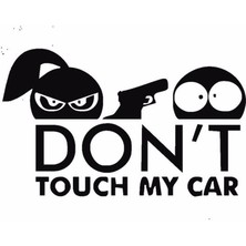 Zobar Markt Aracıma Dokunma Araç Sticker Siyah 12 cm