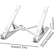 Oliver Katlanabilir Laptop Tutucu Riser Masaüstü Dağı Seyahat Toplantısı Dizüstü Beyaz(Yurt Dışından)