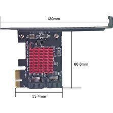 Oliver Pcı-Express 2 Bağlantı Noktaları Kart Siyah JMB582 Çip 6gbps Metal HDD SSD Bilgisayarlar Için