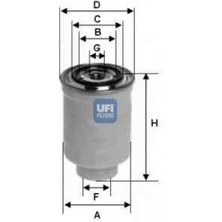 Mazot Fıltresı Mazda B2500 BT50 D 06-10 Ranger D 99-10  Navara D L200 11-14 E2200 D 99- - Ufı 24.452.00