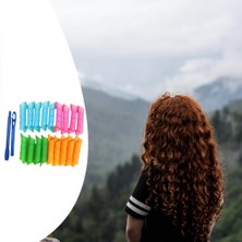 Baoblaze 18 Adet Saç Curlers Spiral Bukleler Dıy Styling Kiti + Kızlar Için Kanca Karışık Renk Baoblaze